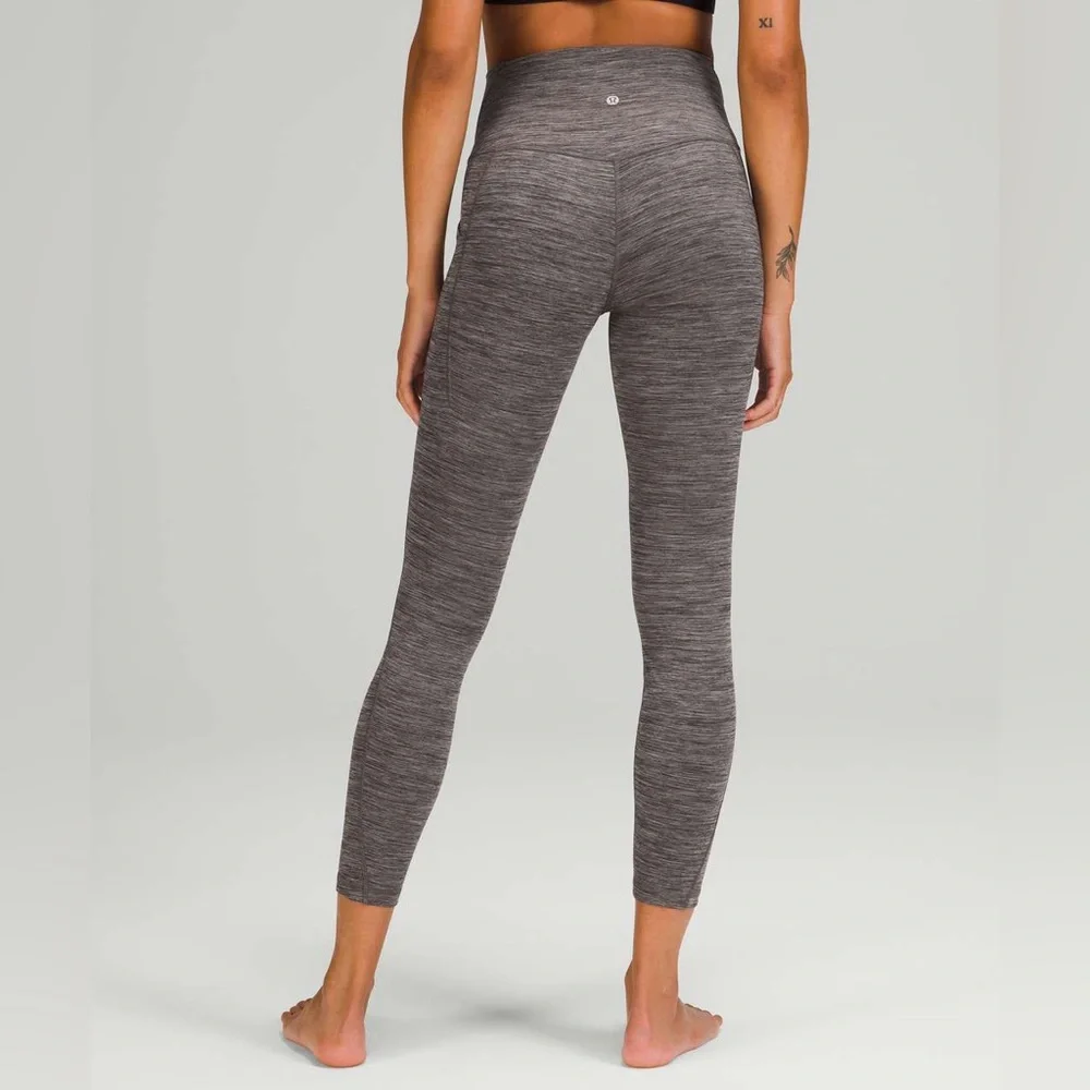 Lululemon Align Legging Women's Size 6 Gray Stretch High-Rise Pant 24" Yoga Gym - Picture 4 of 11
